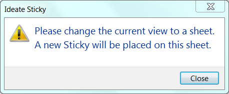 Please change the current view to a sheet