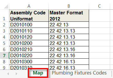 Ideate BIMLink Imported List of Mapped Definitions as a Separate Excel Tab