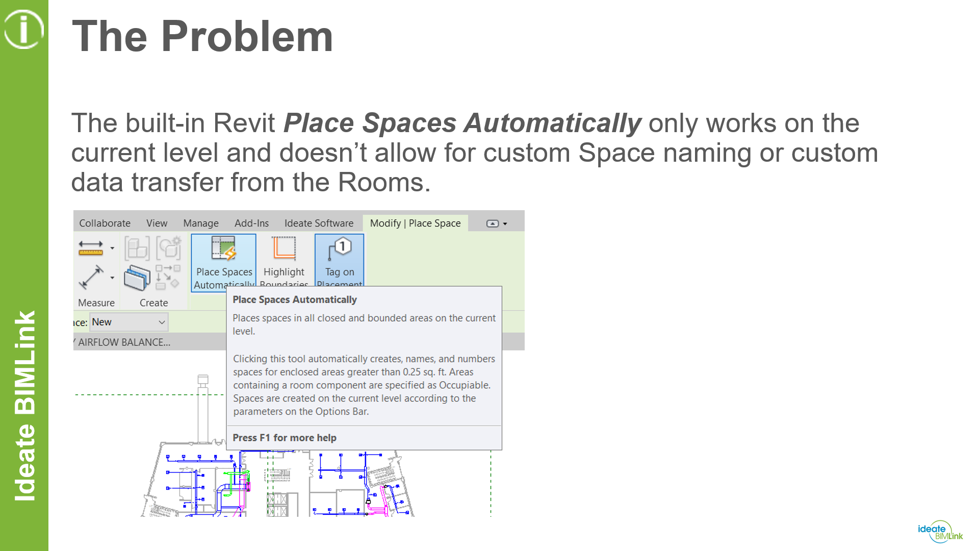 MEP Space Information  - The Problem