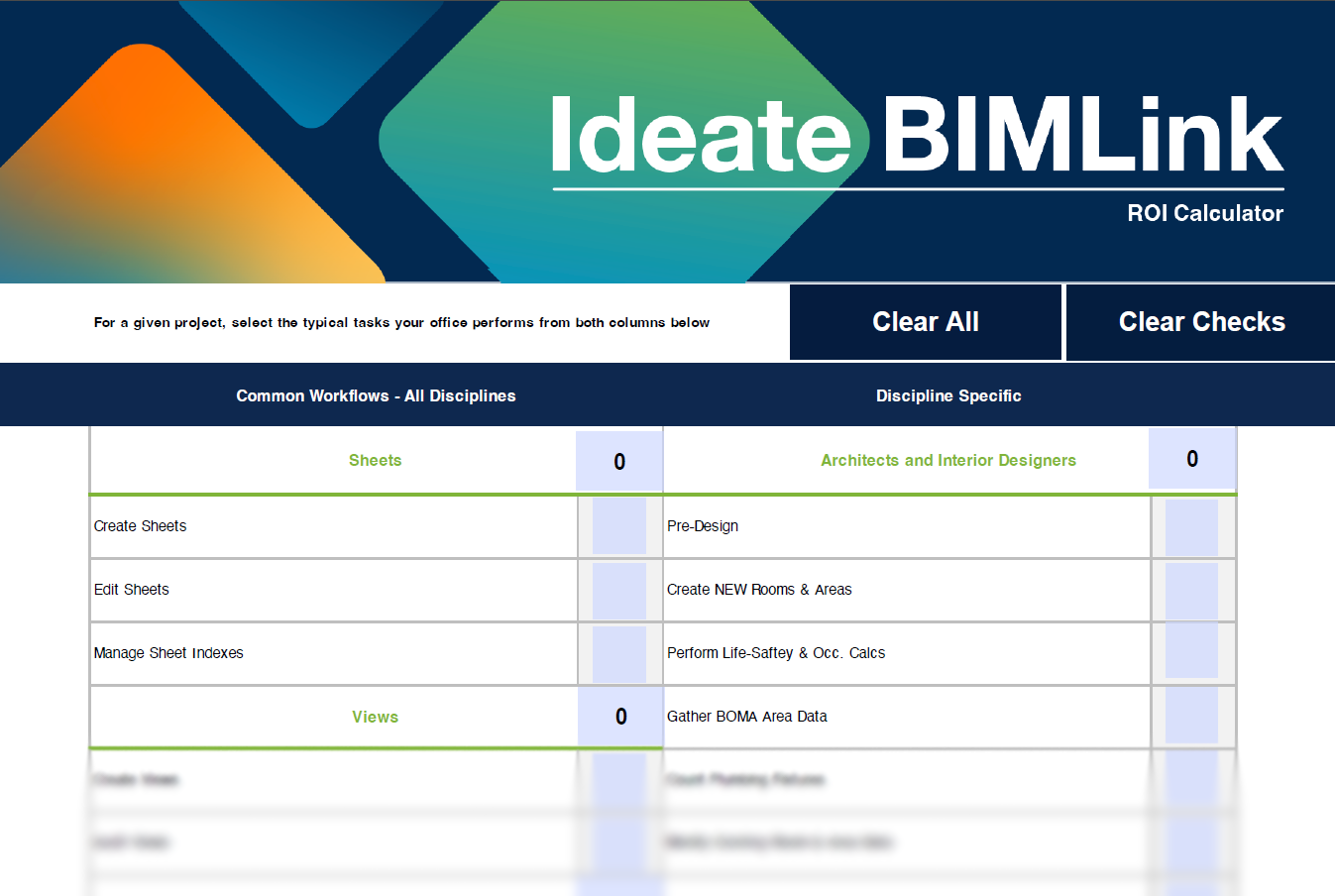 Ideate BIMLink ROI Calculator