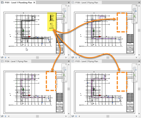 Level 1 Plumbing Plan to Batch Copy Legends and Schedules