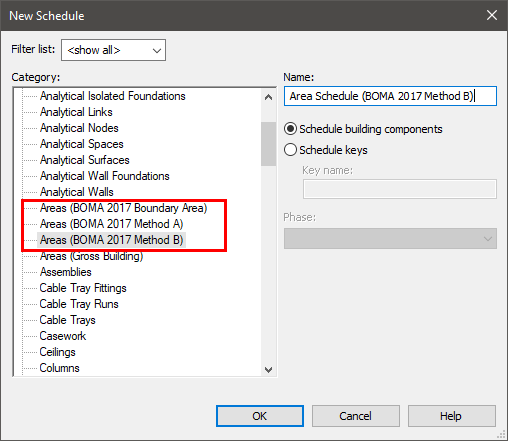 Ideate BIMLink BOMA calculations