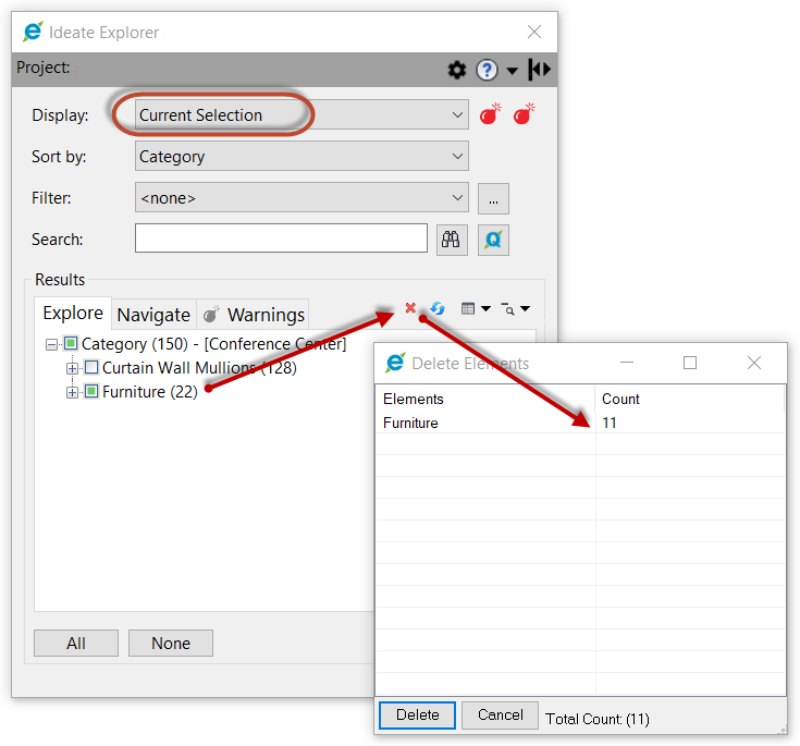 Ideate Explorer Warnings Manager. Cancel or Delete Revit Warnings With Ideate Warnings Manager.
