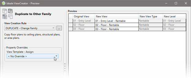 Duplicate area plans to a different scheme