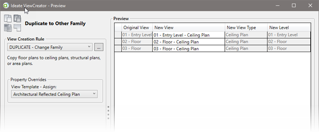 duplicating to other family in view creator