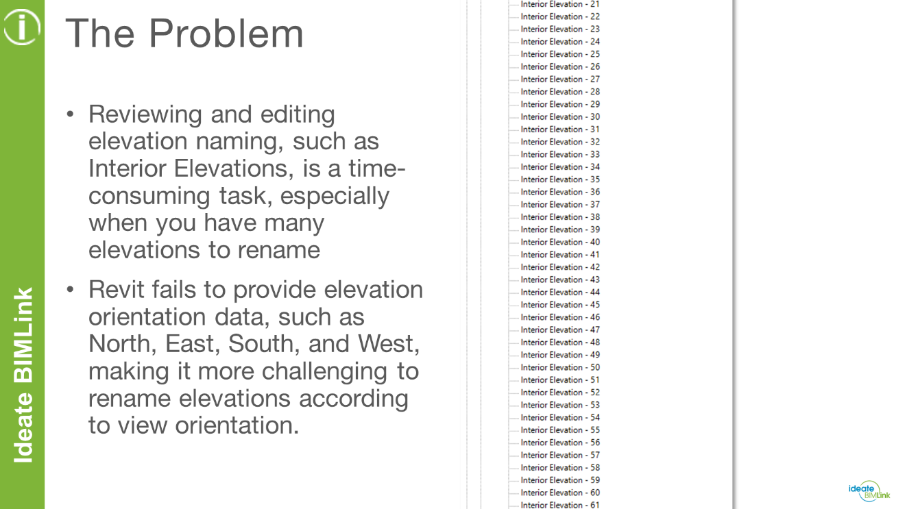 the problem of many elevation tags in revit