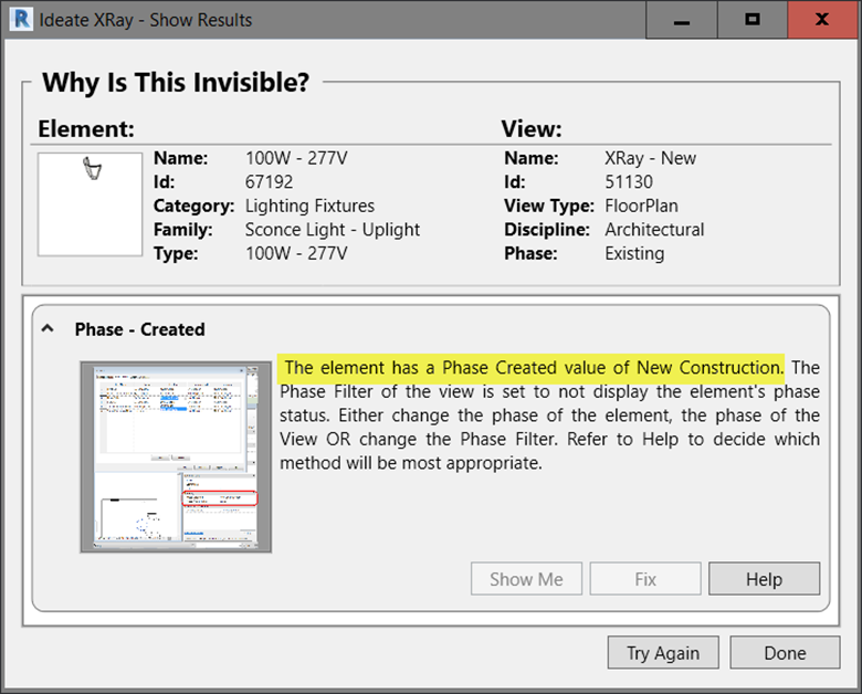 Screenshot - Revit Element Result