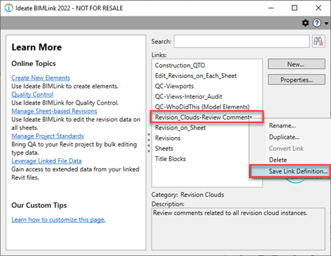 Export Customer Revision Cloud Comment Info