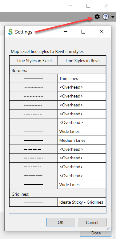 Revit Plugins - Ideate Sticky - Settings Icon