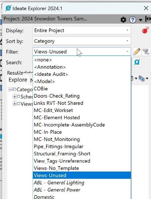 Finding Unused Schedules and Legends with Ideate Explorer