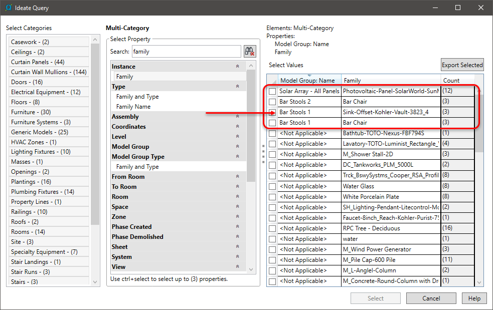 Identify Revit Families in Groups