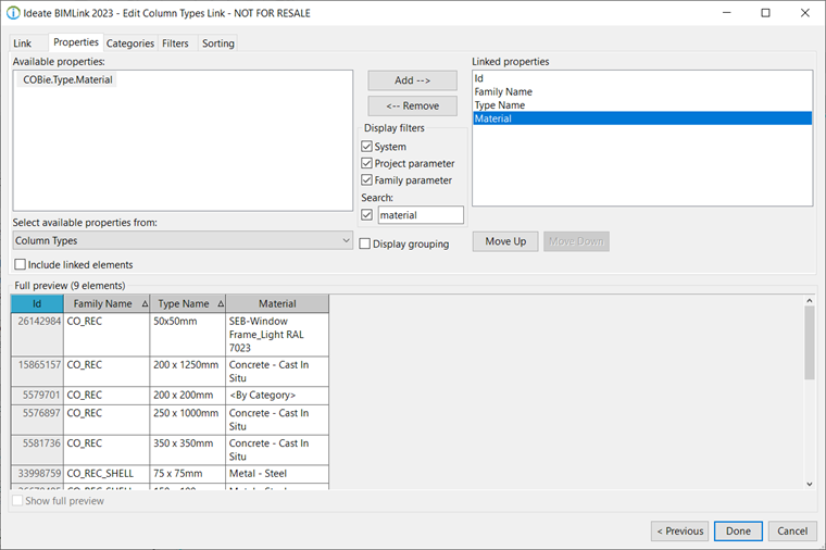 Assign and Edit Materials with Ideate BIMLink