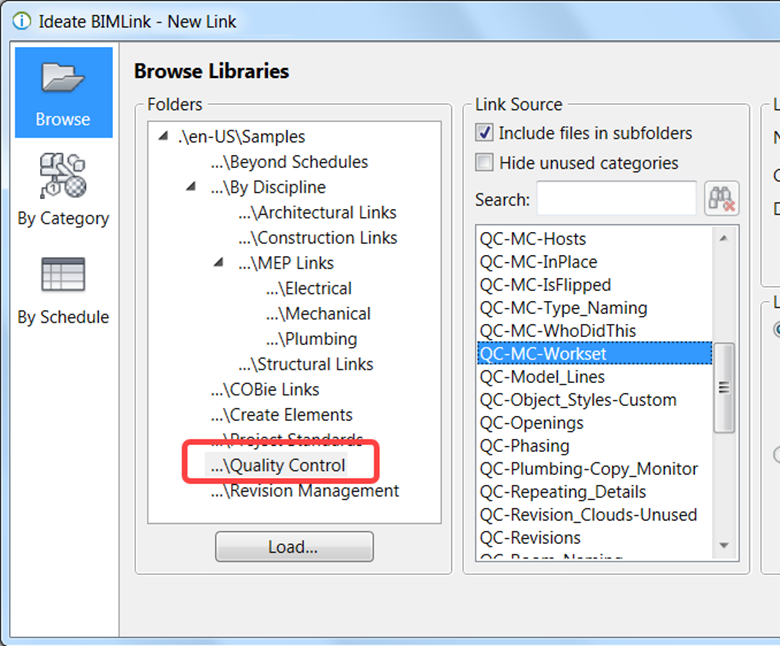 Quality Control with Ideate BIMLink