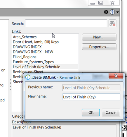 How to Rename Links with Ideate BIMLink