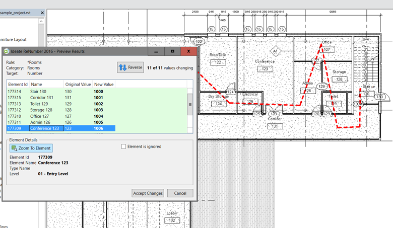 Renumber rooms