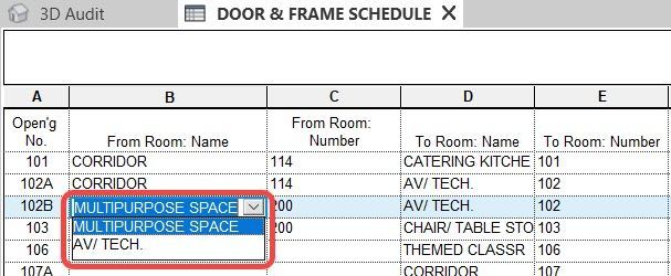 Renumbering doors based on room values