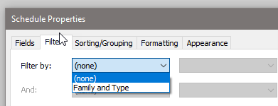 Revit 2022 Schedules
