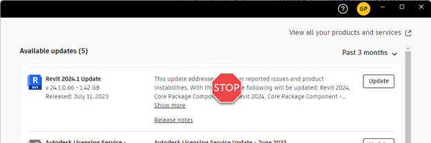 revit 2024 available updates