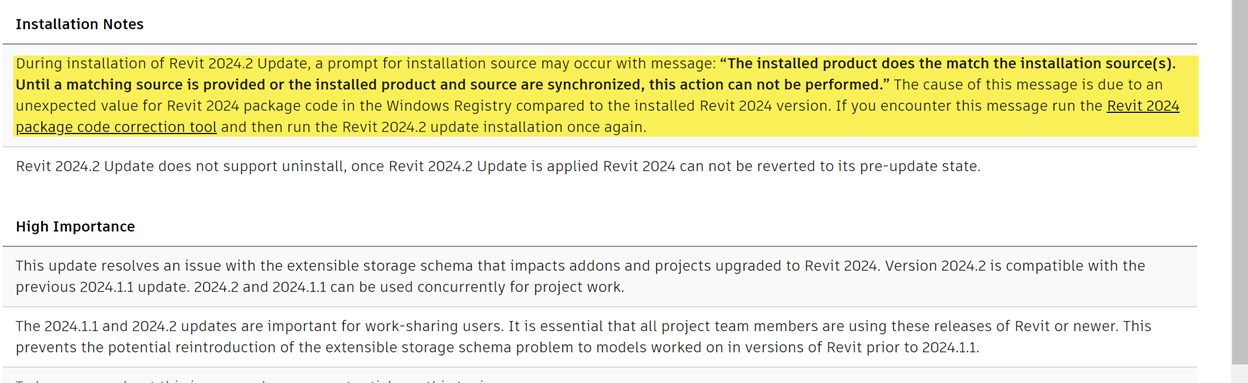 Revit 2024.2 Schema Issues