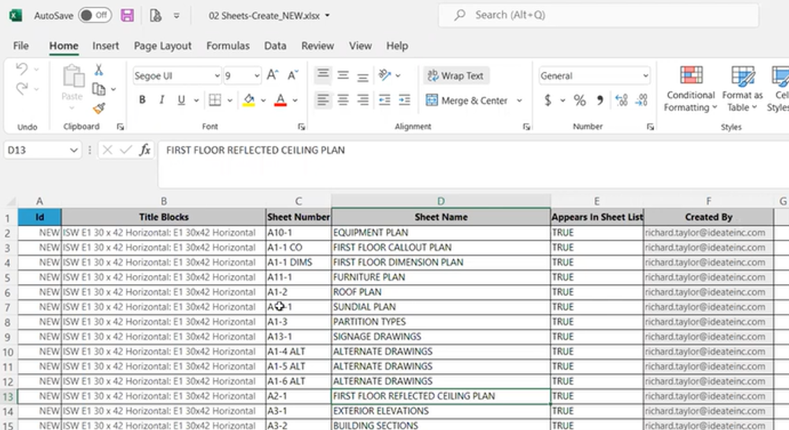 Screenshot of example used in Webinar