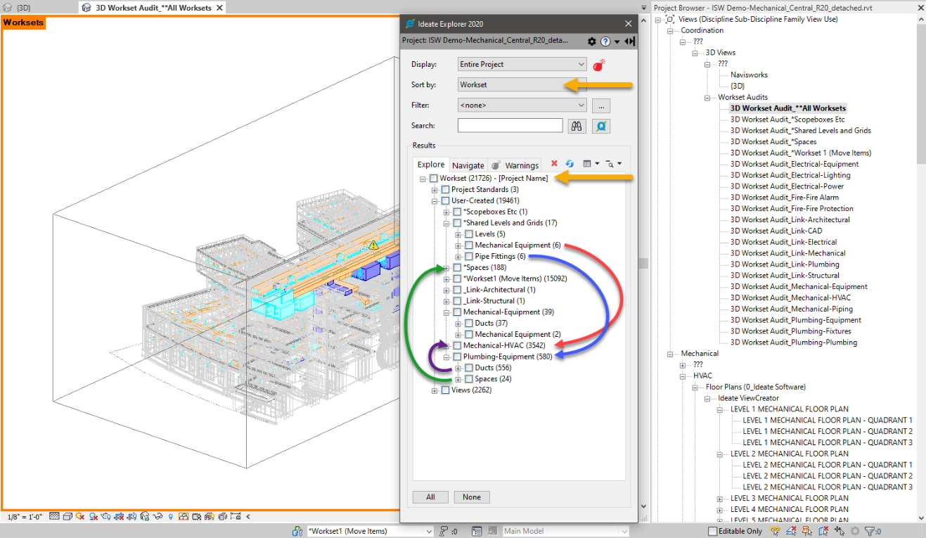 auditing worksets with Ideate Explorer