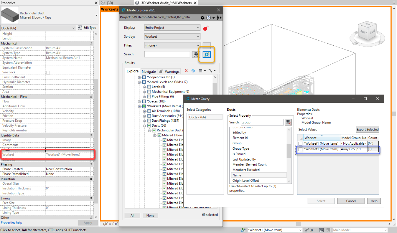auditing worksets with Ideate Explorer