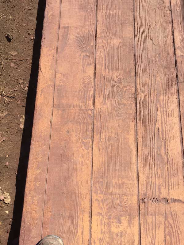 close up of deck wood