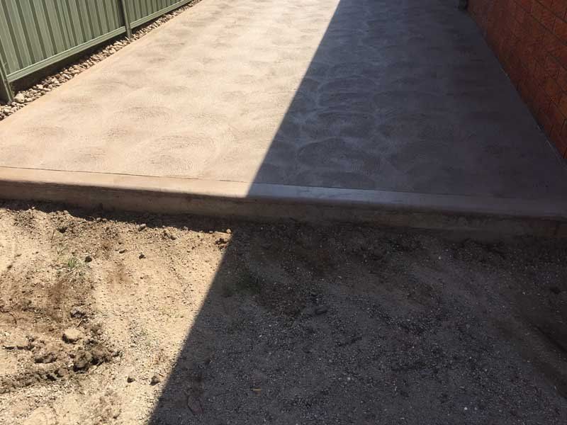 backyard concrete slab