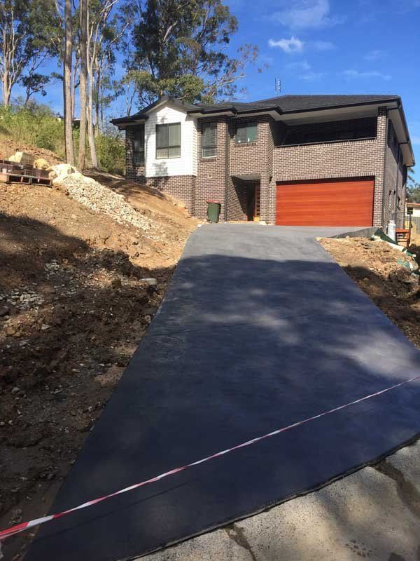 steep sloped driveway