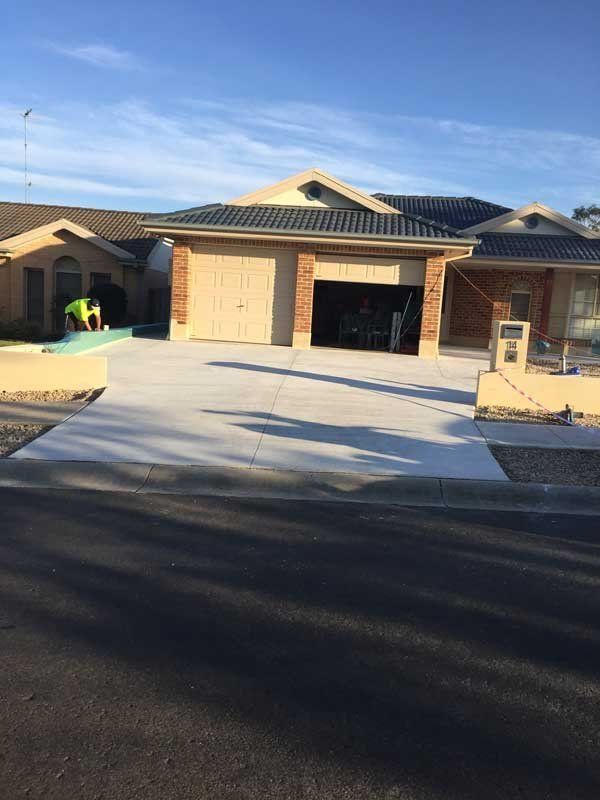 full view of new driveway