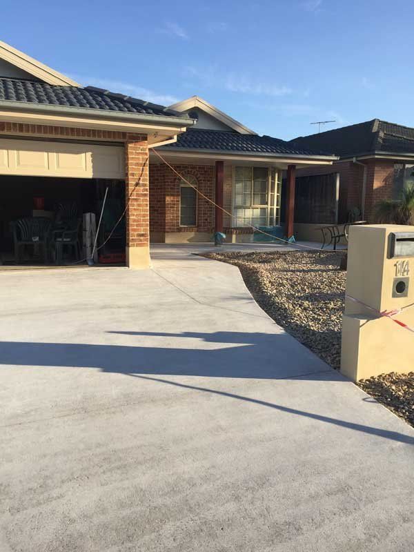 nice house with new concrete driveway