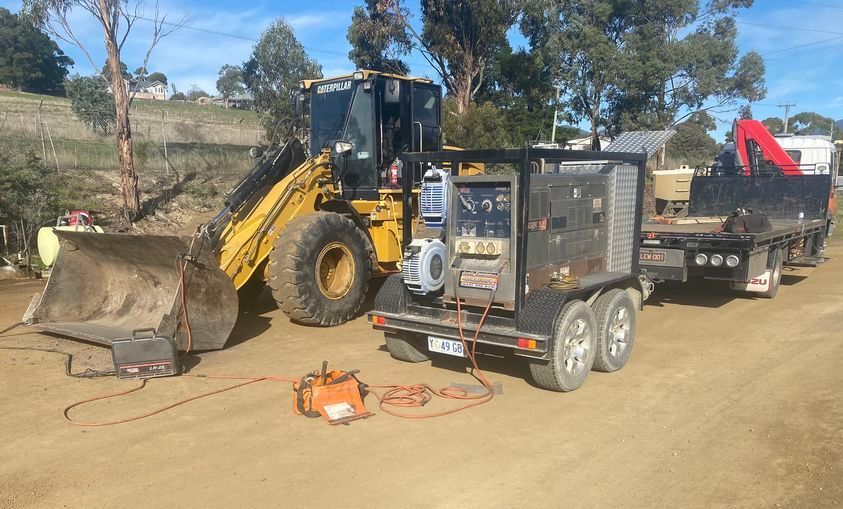 Repairing Machine Onsite — Brighton, TAS — Luke Campbell Welding & Engineering