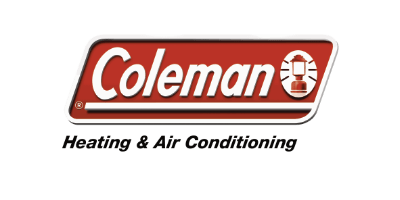 The coleman heating and air conditioning logo is on a white background.