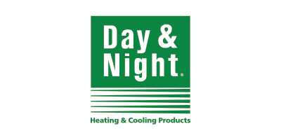 The logo for day and night heating and cooling products