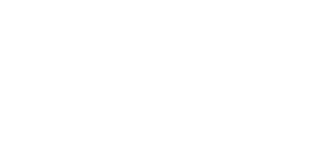 A white logo for Kansas City Dermatological Society