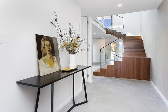 hallway table with beautiful decor