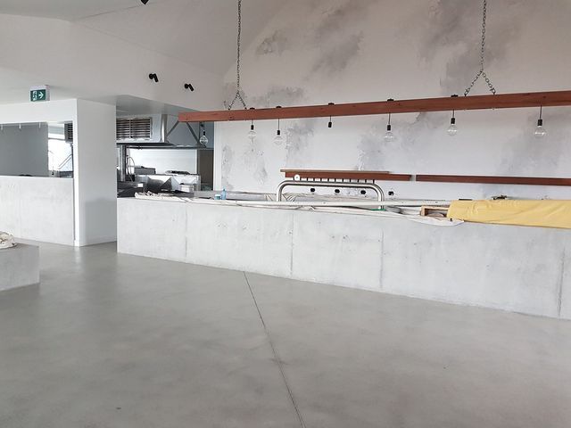 concrete countertop under construction