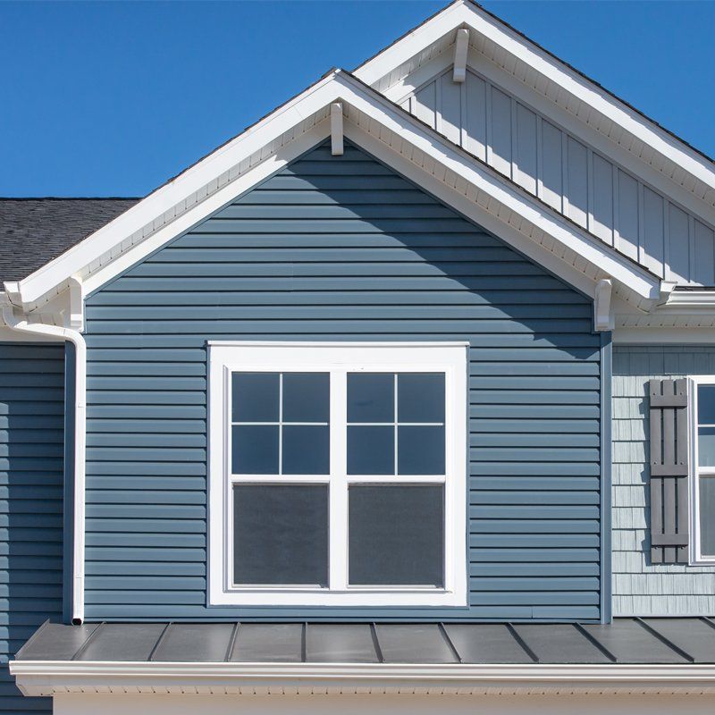 Elegant Blue Horizontal Vinyl Siding
