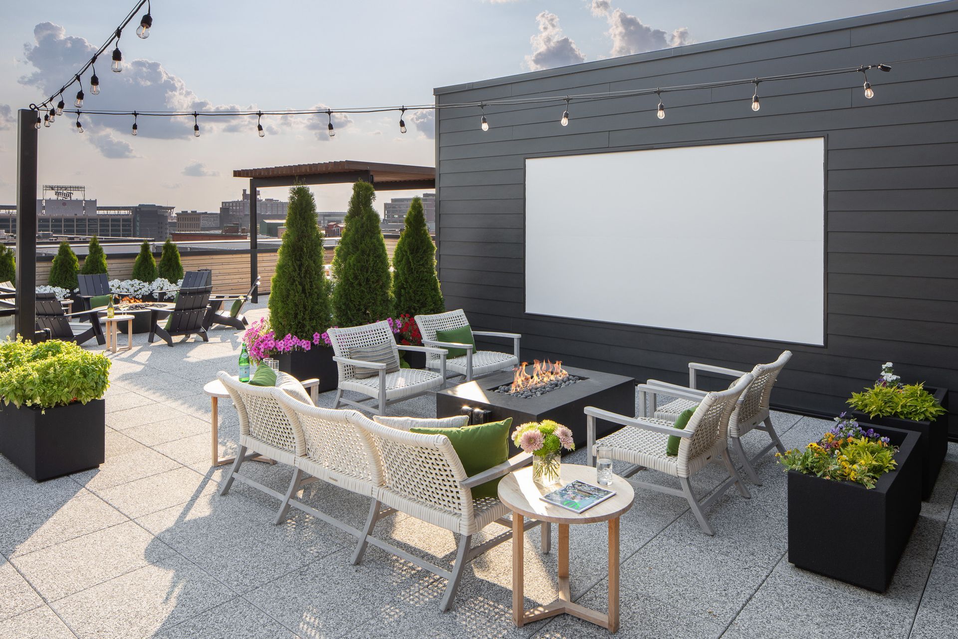 Apartment rooftop garden