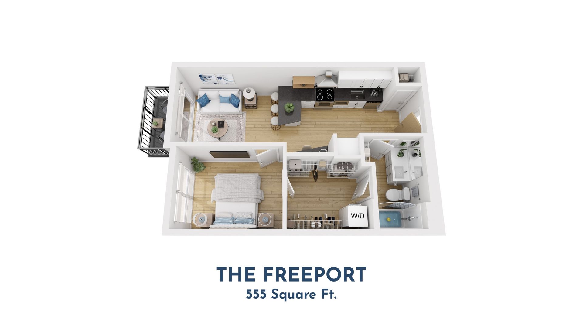 Affordable Apartment 1 Bedroom Plan