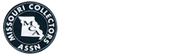 A logo for missouri collectors association with a map of missouri in the center.