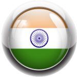 the flag of india is in a circle on a white background .