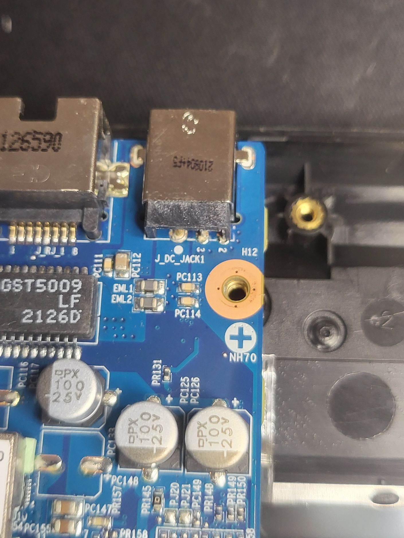 Laptop DC charging jack replacement.