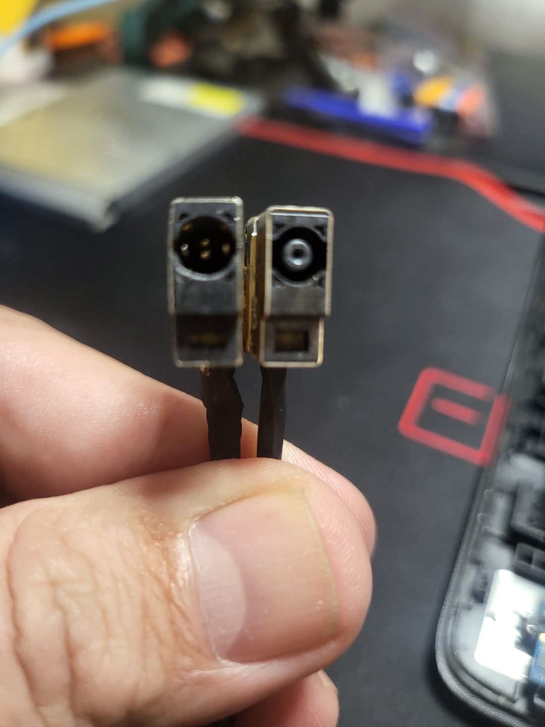 Laptop DC charging jack replacement.