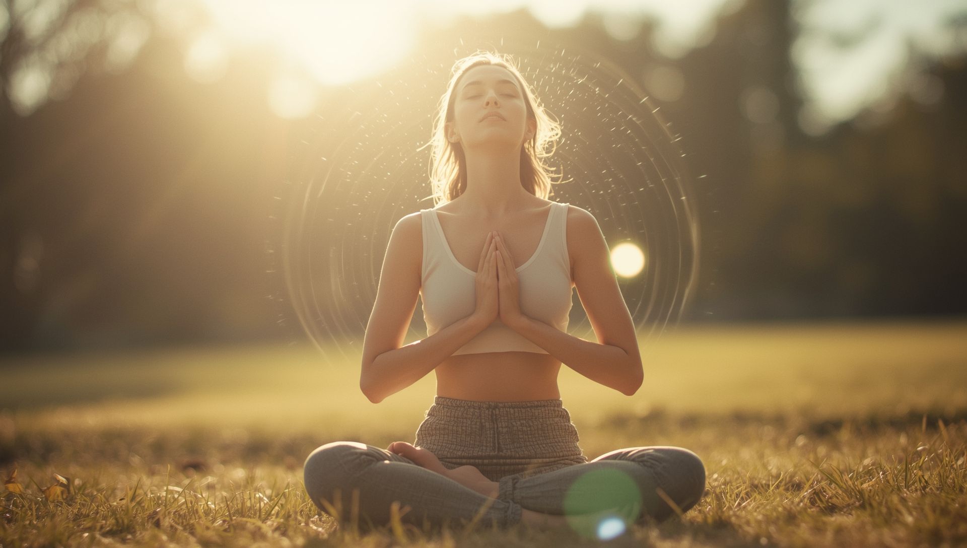 Woman practicing somatic breathwork to ease stress and support mind-body healing.
