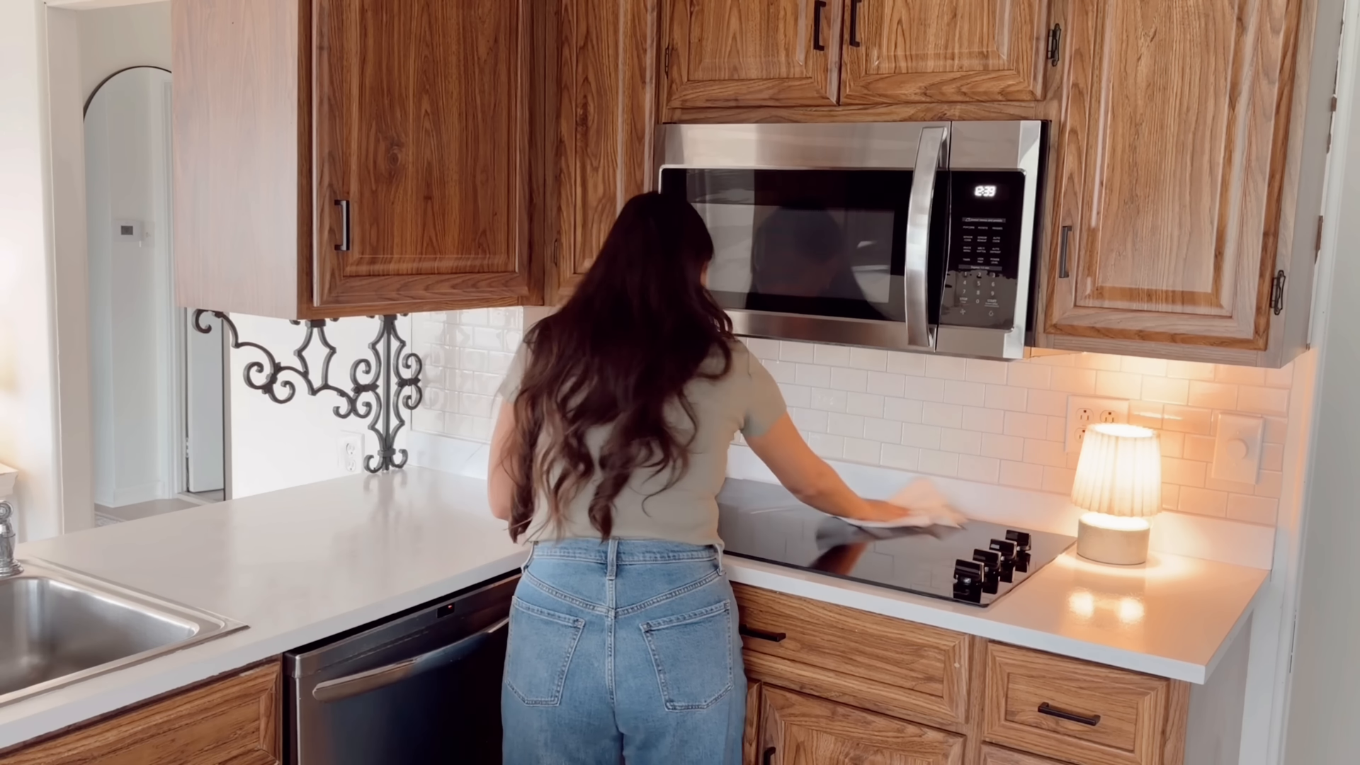 Professional cleaner at work in a Sheepshead Bay Brooklyn home