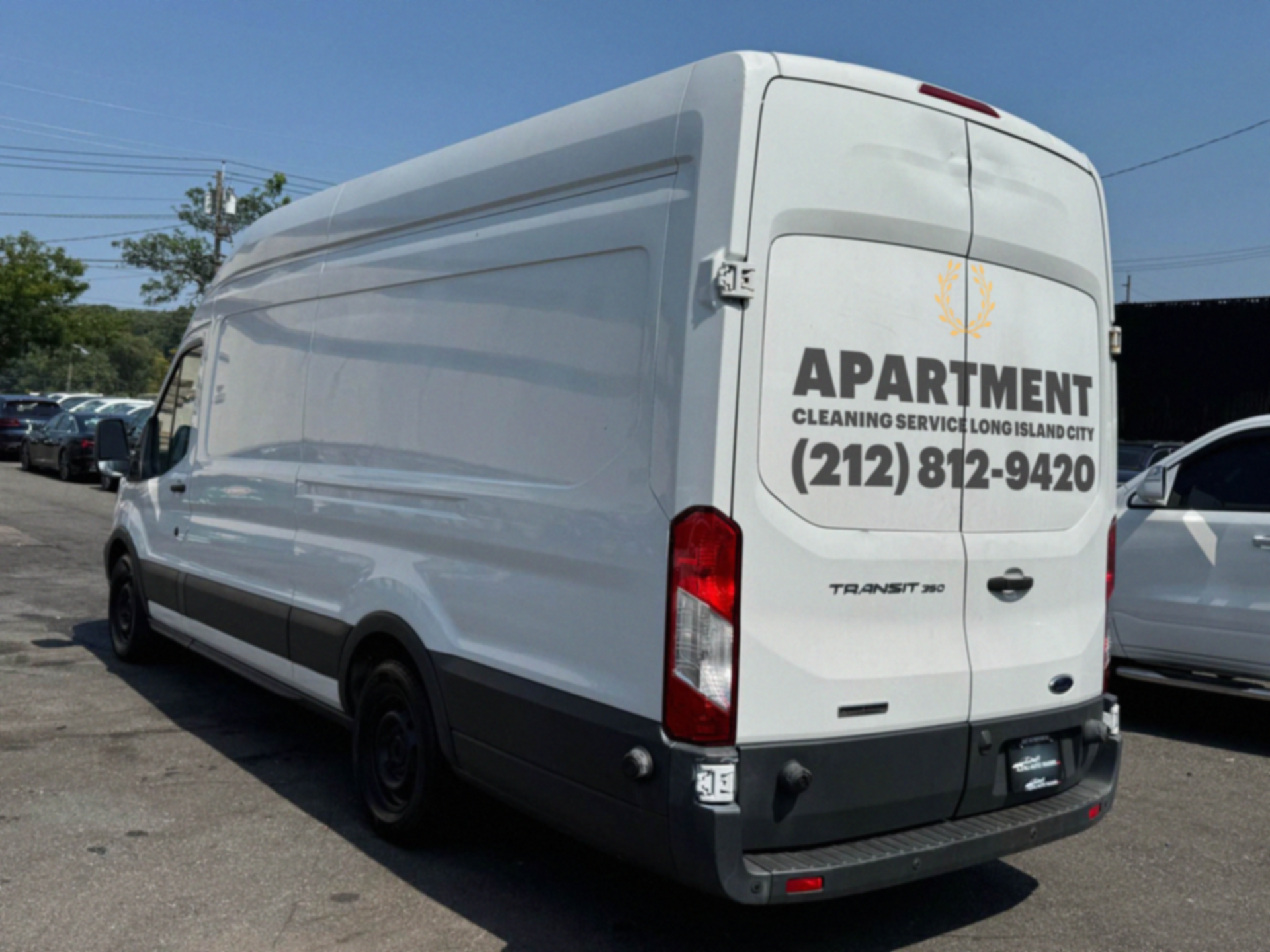 White van with