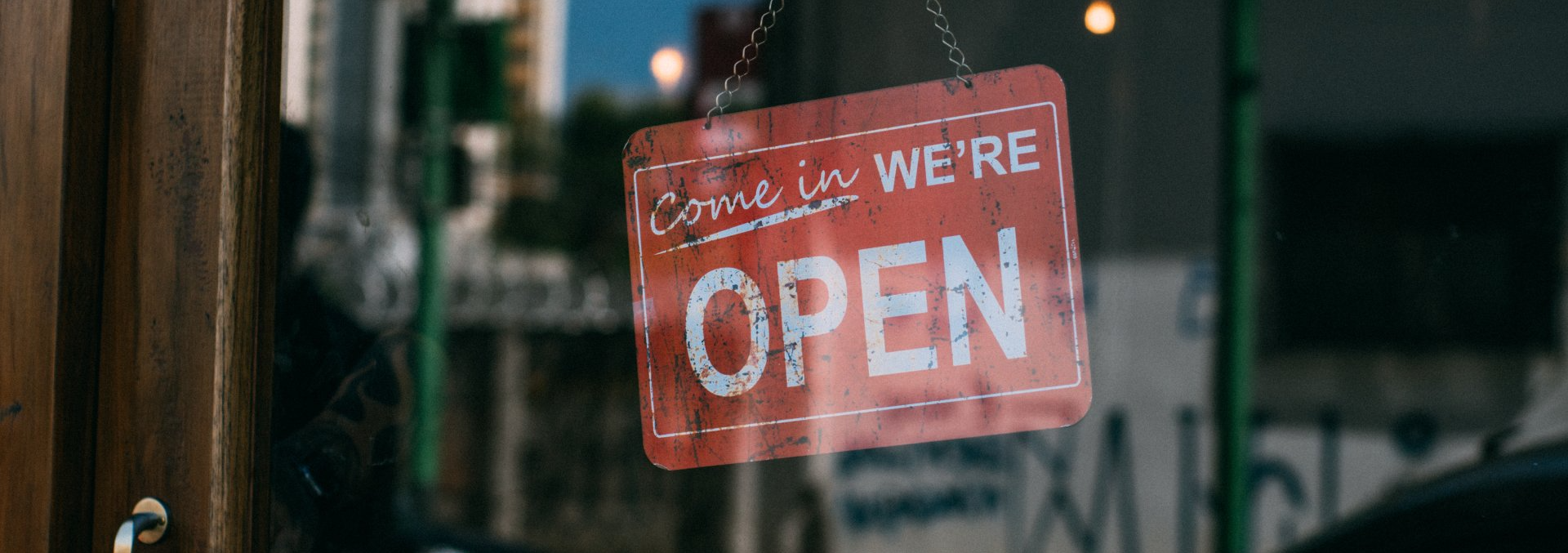 Open sign for small business