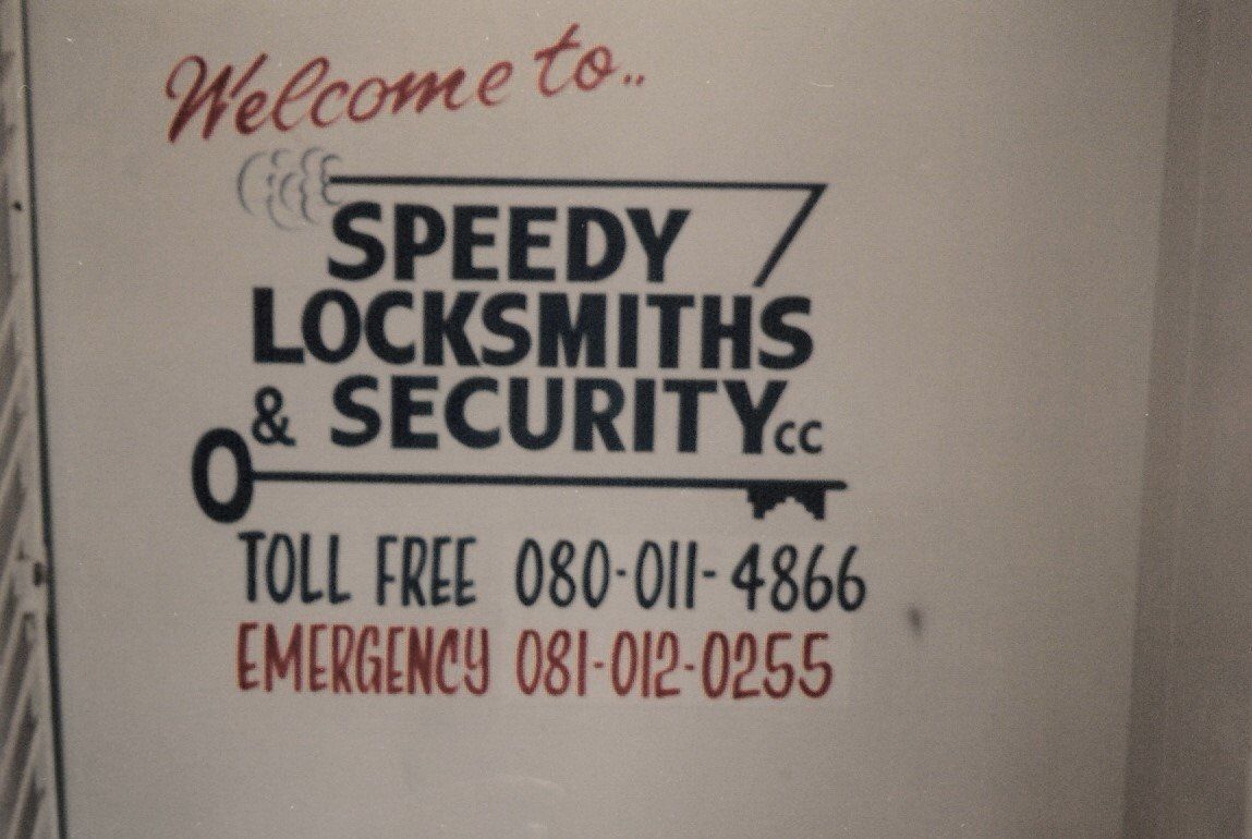 Speedy Locksmiths Interior Sign — Naples, FL — Speedy Locksmiths