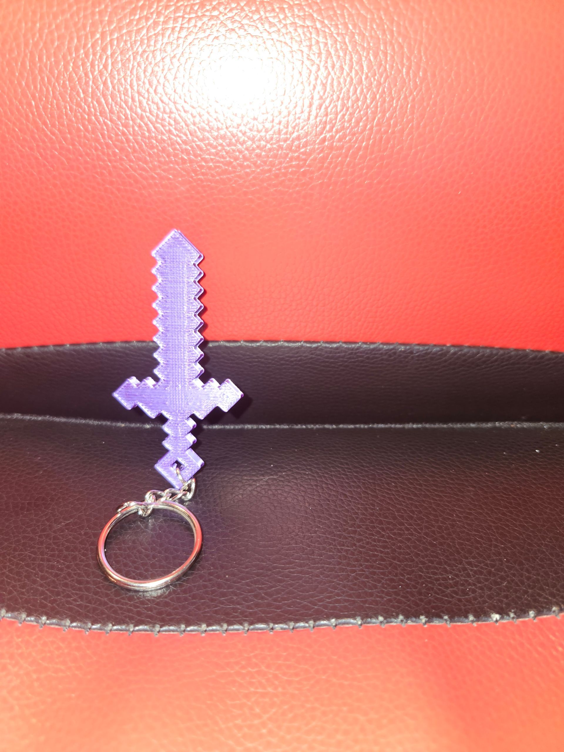Purple Sword Keychain